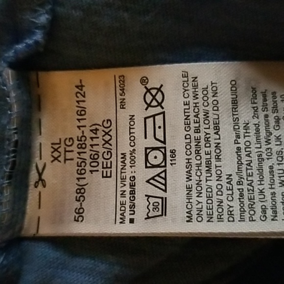 Gap mens pocket tee - size XXL medium blue color, 100% cotton - Picture 2 of 8